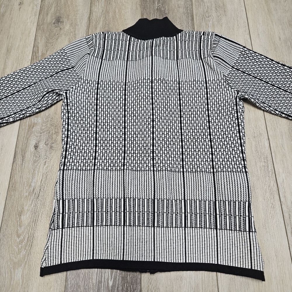 Belldini Vintage Y2K Rhinestone Zipper Cardigan Sweater Geometric Women's Large - Picture 7 of 8
